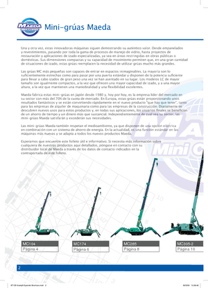 Pásové jeřáby s teleskopickým výložníkem Maeda MC 405 CRME