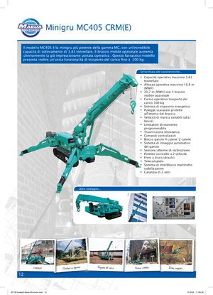 Pásové jeřáby s teleskopickým výložníkem Maeda MC 405 CRME