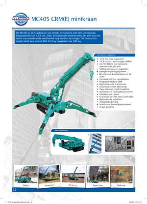 Pásové jeřáby s teleskopickým výložníkem Maeda MC 405 CRME