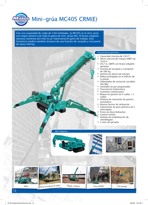 Pásové jeřáby s teleskopickým výložníkem Maeda MC 405 CRME