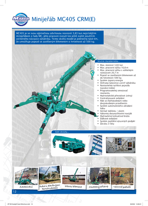 Pásové jeřáby s teleskopickým výložníkem Maeda MC 405 CRME