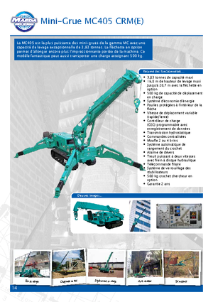 Pásové jeřáby s teleskopickým výložníkem Maeda MC 405 CRME