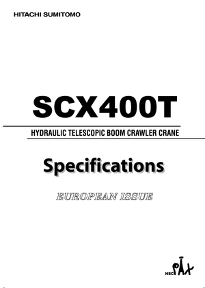 Pásové jeřáby s teleskopickým výložníkem Hitachi Sumitomo SCX 400 T