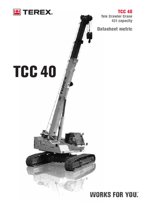 Pásové jeřáby s teleskopickým výložníkem Terex Bendini TCC 40