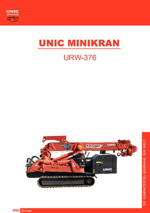 Pásové jeřáby s teleskopickým výložníkem UNIC URW-376