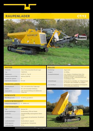 Pásové dumpery Mastenbroek CT/12