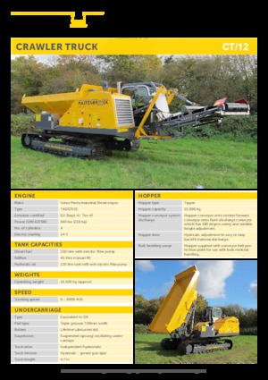 Pásové dumpery Mastenbroek CT/12