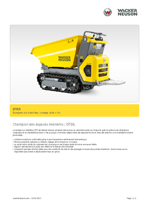 Pásové dumpery Wacker Neuson DT05