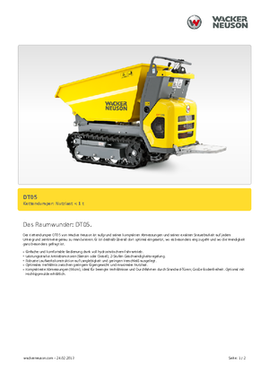 Pásové dumpery Wacker Neuson DT05