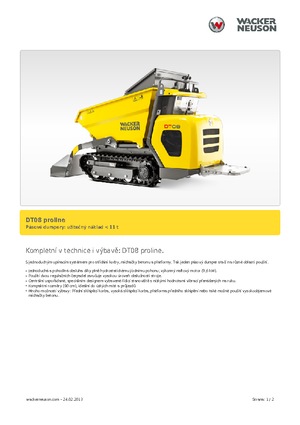Pásové dumpery Wacker Neuson DT 08 PL