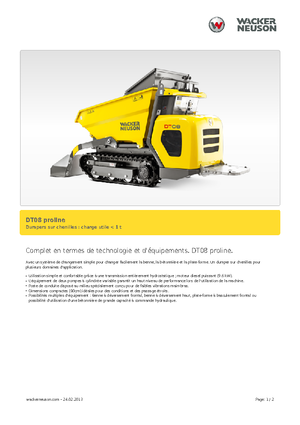 Pásové dumpery Wacker Neuson DT 08 PL