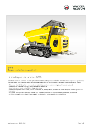 Pásové dumpery Wacker Neuson DT08