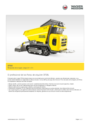 Pásové dumpery Wacker Neuson DT08