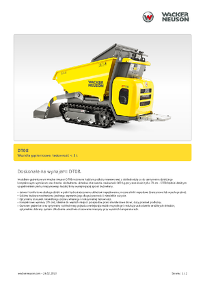 Pásové dumpery Wacker Neuson DT08