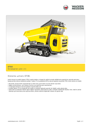 Pásové dumpery Wacker Neuson DT08