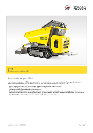 Pásové dumpery Wacker Neuson DT08