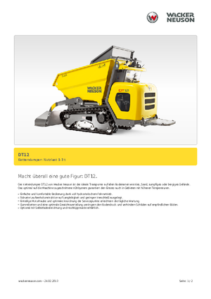 Pásové dumpery Wacker Neuson DT12