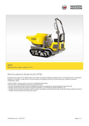 Pásové dumpery Wacker Neuson DT15