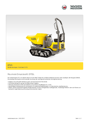 Pásové dumpery Wacker Neuson DT15