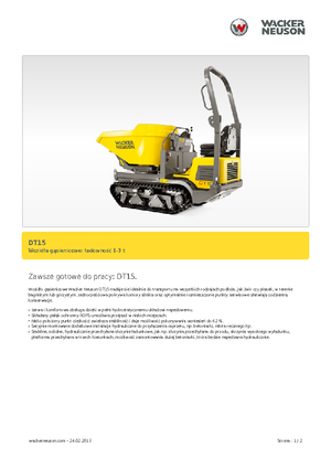 Pásové dumpery Wacker Neuson DT15