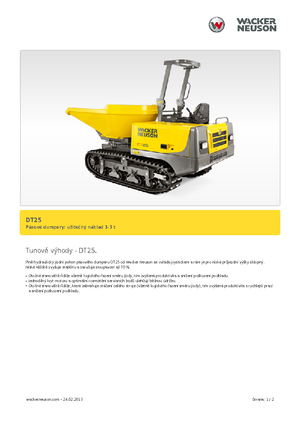 Pásové dumpery Wacker Neuson DT25