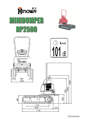Pásové dumpery Hinowa HP 2500