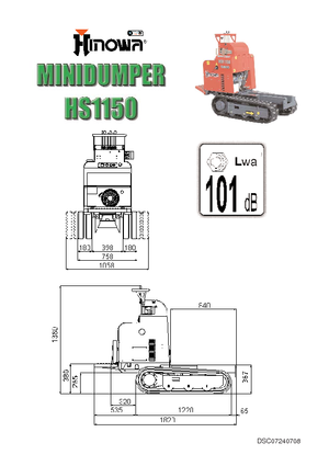 Pásové dumpery Hinowa HS 1150 D