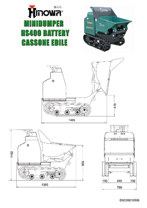 Pásové dumpery Hinowa HS400