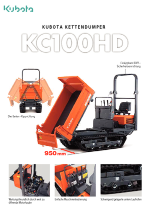 Pásové dumpery Kubota KC 100 HD