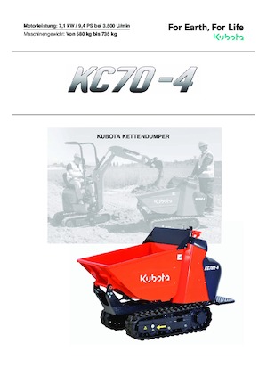 Pásové dumpery Kubota KC70-4