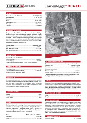 Pásová rypadla Atlas 1304 LC