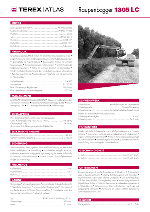 Pásová rypadla Atlas 1305 LC