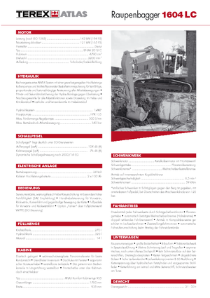 Pásová rypadla Atlas 1604 LC Serie 261