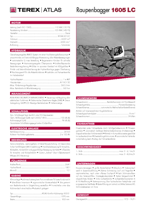 Pásová rypadla Atlas 1605 LC