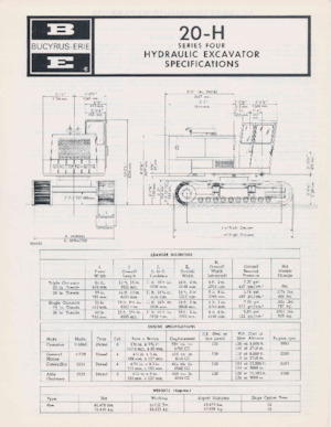 Pásová rypadla Bucyrus 20-H