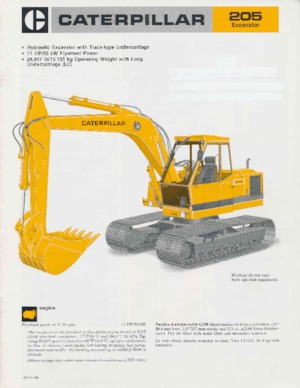 Pásová rypadla Caterpillar 205