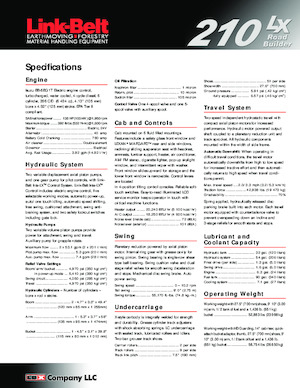 Pásová rypadla Link-Belt 210 LX Road Builder