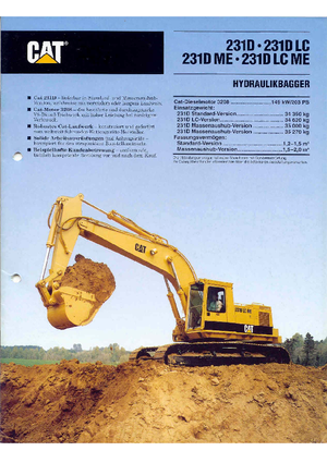 Pásová rypadla Caterpillar 231 D LC