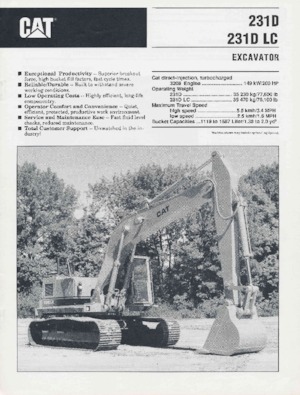 Pásová rypadla Caterpillar 231D