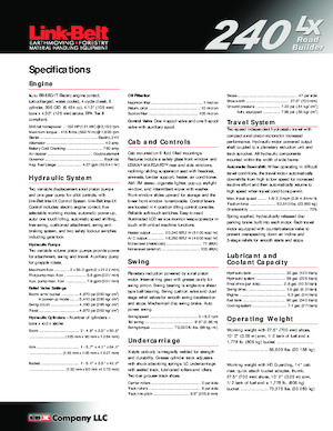 Pásová rypadla Link-Belt 240 LX Road Builder