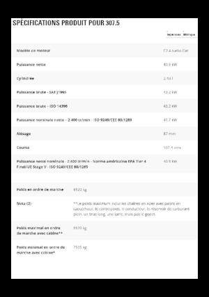 Pásová rypadla Caterpillar 307.5