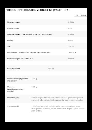 Pásová rypadla Caterpillar 308 CR