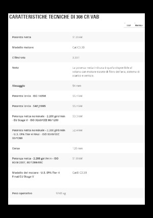 Pásová rypadla Caterpillar 308 CR VAB