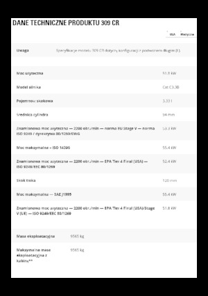 Pásová rypadla Caterpillar 309 CR