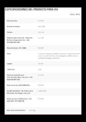 Pásová rypadla Caterpillar 310