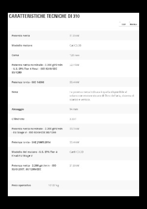 Pásová rypadla Caterpillar 310