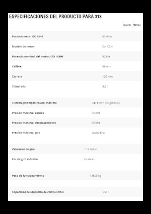 Pásová rypadla Caterpillar 313