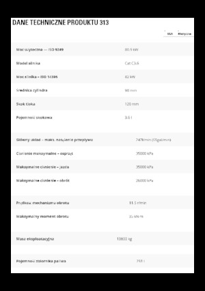 Pásová rypadla Caterpillar 313