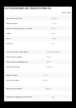Pásová rypadla Caterpillar 315