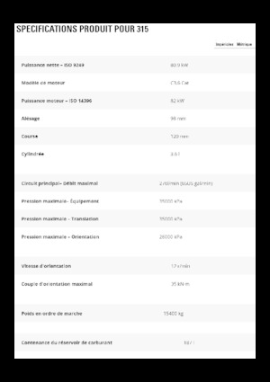 Pásová rypadla Caterpillar 315